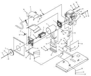 Generator 1 Diagram and Parts List for 0046753 (3981591 - 5694397)(2014) Generac Generator