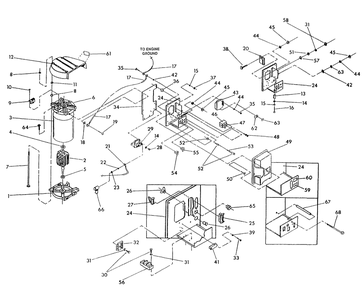 Alternator And Panel Diagram and Parts List for 9840-2  Generac Generator