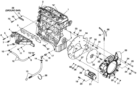 Engine Common Parts 2.4l G2 Diagram and Parts List for QT02724ANAN (5041854 - 5046648)(2008) Generac Generator