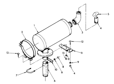 Muffler Diagram and Parts List for 9351-1  Generac Generator