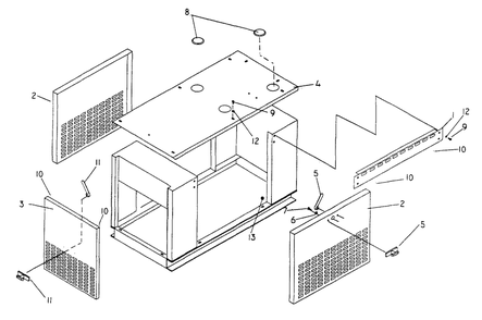 Compartment Diagram and Parts List for 0590-4  Generac Generator