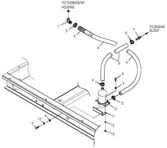 Engine Coolant Heater Diagram and Parts List for 0043733 (3705592)(2014) Generac Generator