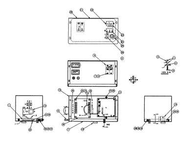 Control Panel Diagram and Parts List for 9055-1  Generac Generator