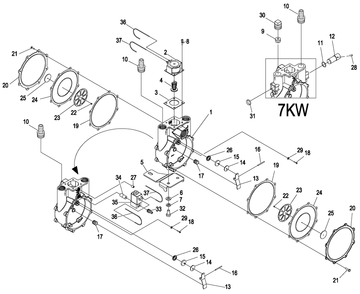 Regulator 2 Diagram and Parts List for 0052500 (4699893 - 5773346)(2010) Generac Generator