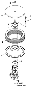 Air Cleaner 3.9l Chrysler C4 Diagram and Parts List for QT07039AVSN (4166739 - 4225329)(2005) Generac Generator