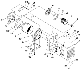 Part Location Diagram of C1064 Generac 3-Phase 60kw Stator