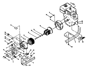 Generator Diagram and Parts List for S4000 (8971-4)(8971-4) Generac Generator