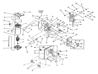 Alternator And Panel Diagram and Parts List for 9600-3  Generac Generator