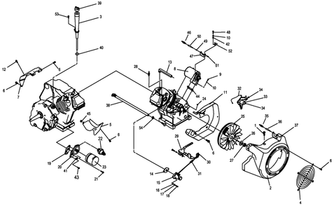 Engine Parts Diagram and Parts List for 0058320 (5820157 - 5820180)(2010) Generac Generator