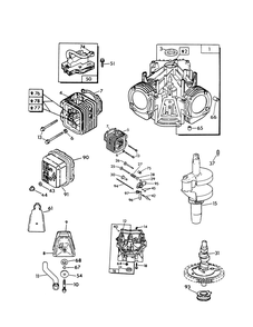 V-Twin Engine (Part 1) Diagram and Parts List for 9572-0  Generac Generator