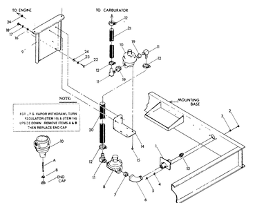 Natural Gas Regulator Diagram and Parts List for 9303-2  Generac Generator