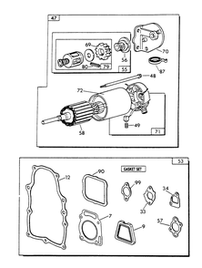 Engine Parts (Part 3) Diagram and Parts List for 9290-2  Generac Generator