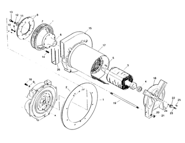 Weldpower Generator Diagram and Parts List for 6973-1  Generac Welder