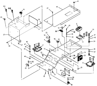 Control Panel Assembly Diagram and Parts List for 0046660 (3805209 - 3902637)(2014) Generac Generator
