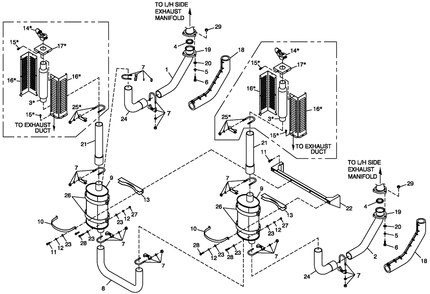 Muffler 5.4l/6.8l Cpl Exhaust C5 Diagram and Parts List for BT08046ANSN (4306V20488)(2006) Generac Generator
