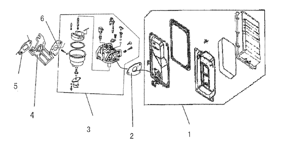 Carburetor Assy And Air Cleaner Assy Diagram and Parts List for 0057890 (7118013D - 7945934D)(2013) Generac Generator