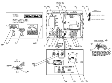 Part Location Diagram of 067682B Generac Fuse 4a Slo Blo Glass