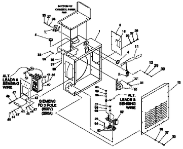 Lower Panel Diagram and Parts List for 0046261 (3622315)(2002) Generac Generator