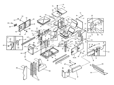 Compartment Diagram and Parts List for 9607-0  Generac Generator
