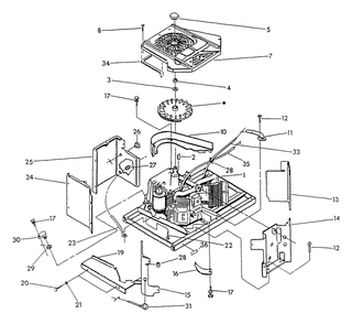 Engine Sheet Metal Diagram and Parts List for 9592-3  Generac Generator