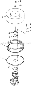 Air Cleaner 5.4l/6.8l Ford Diagram and Parts List for ST10068GNAN (5058717)(2008) Generac Generator