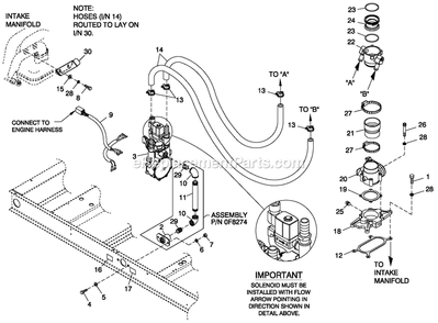 Fuel Nat. Gas And Lp Vapor 6.8l 4 Pole Diagram and Parts List for QT07068GNNNA (5011556)(2008) Generac Generator