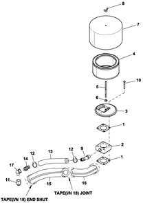 Air Cleaner 2.4l G2 Turbo Diagram and Parts List for QT03624ANAN (5308416 - 5326518)(2009) Generac Generator