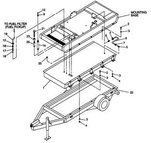 Trailer Diagram and Parts List for 4059-0  Generac Generator