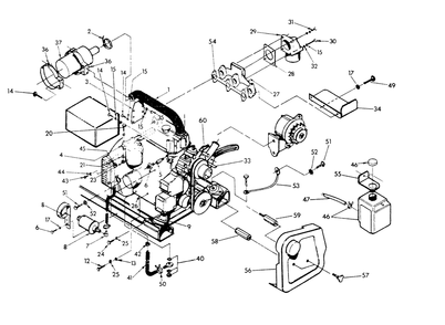 Trailer Diagram and Parts List for 9319-0  Generac Generator