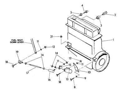 Turbocharged Engine Common Parts Diagram and Parts List for 9336-3  Generac Generator