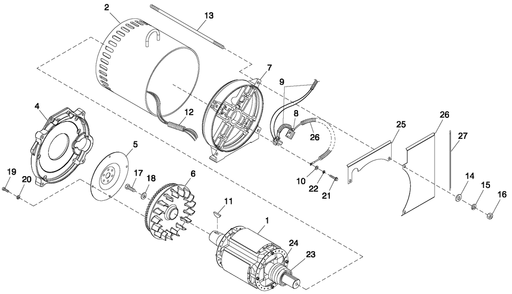 Cpl Alternator Direct Excitation Diagram and Parts List for ET04842GNAN (5785164 - 5785166)(2010) Generac Generator