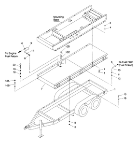 Trailer Diagram and Parts List for 4366-1  Generac Generator