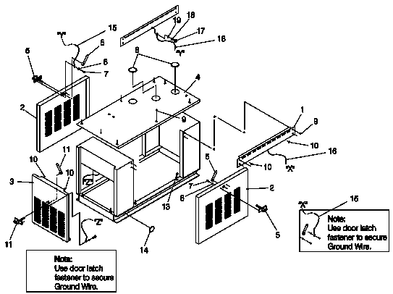 Ev Enclosure 1.5 Diagram and Parts List for 0044741 (3580728 - 3694588)(2014) Generac Generator