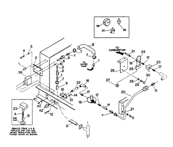 Lp Gas Fuel System Diagram and Parts List for 9657-1  Generac Generator