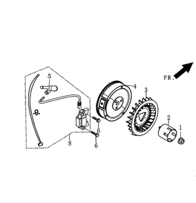 Flywheel/Ignition Diagram and Parts List for 5943-3  Generac Generator