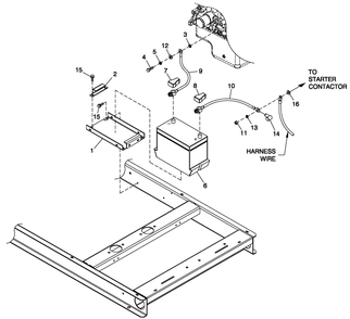 Battery C1 Cpl 1.6l Diagram and Parts List for 0053381 (4646775 - 4840025)(2007) Generac Generator