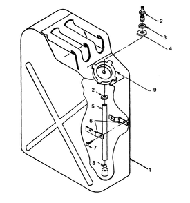 Fuel Tank Diagram and Parts List for 6960-4  Generac Welder