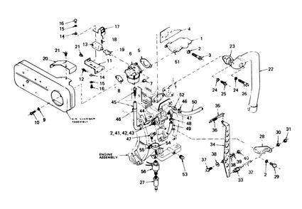 Engine Accessories Diagram and Parts List for 6897-4  Generac Generator