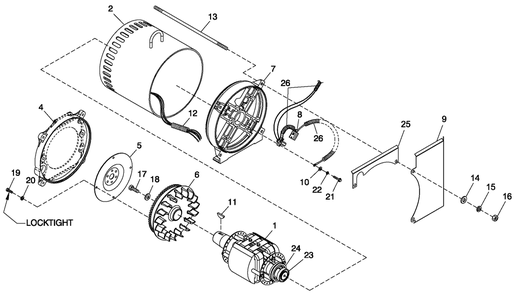 Cpl Alternator Direct Excitation Diagram and Parts List for ST04524ANSN (5509894 - 5644769)(2009) Generac Generator