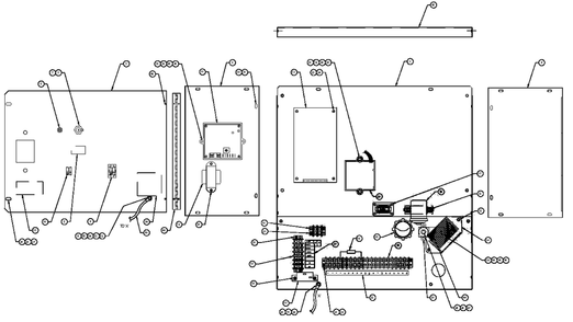 Control Panel Diagram and Parts List for 0050980 (0605V01554 - 1005V02703)(2005) Generac Generator