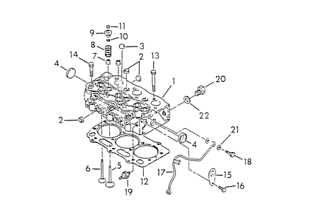Cylinder Head Diagram and Parts List for 9422-0  Generac Generator