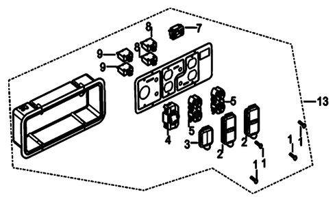 Panel Diagram and Parts List for 0059395 (7008470E - 7479864E)(2016) Generac Generator
