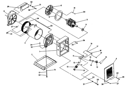Generator Diagram and Parts List for 9565-3  Generac Generator