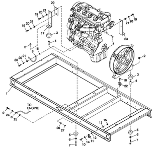 Mounting Base 2.4l G2 Diagram and Parts List for QT06024ANAX (5933492 - 7029215)(2012) Generac Generator