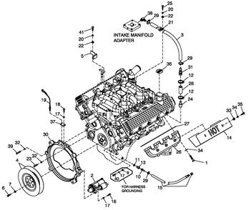 Engine Common Parts R/H Side 4.6l G3 Diagram and Parts List for ST08046AVSN (4699641)(2007) Generac Generator
