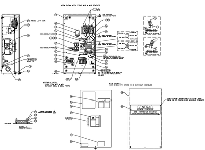 Ev Xfrsw 100a 3r Sd Diagram and Parts List for 0054010 (4851109 - 4893811)(2007) Generac Generator
