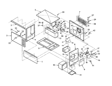 Enclosure Diagram and Parts List for 9428-2  Generac Generator