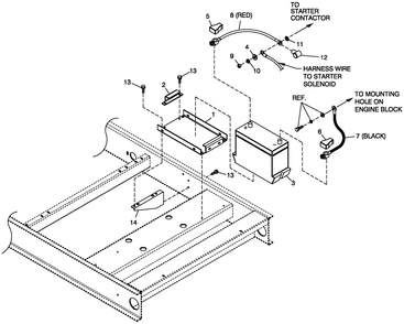 Battery 6.8l Cpl Diagram and Parts List for QT04554ANNNA (4501308 - 4636811)(2006) Generac Generator