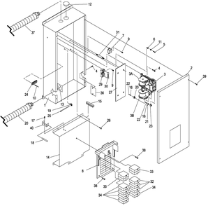 Load Center Diagram and Parts List for 0046922 (3923067 - 4342228)(2006) Generac Generator