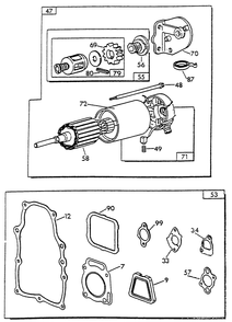 Engine Common Parts 3 Diagram and Parts List for 9508-2  Generac Generator